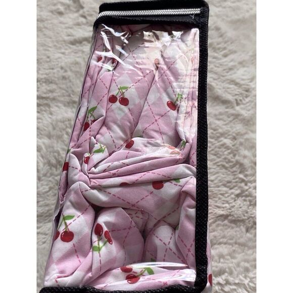 6 Piece Juicy Couture CHERRIES Cherry Argyle Pink Sheet Set King Size NEW - Picture 13 of 15